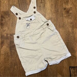 Gymboree Baby Peter Rabbit Beige Overalls Embroidered 12-18 Months